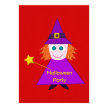 Invitación púrpura del fiesta de Halloween de la b