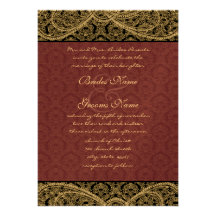 Invitación púrpura negra del boda del damasco de P