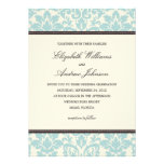 INVITACIÓN QUE SE CASA CON CLASE AZUL DEL DAMASCO 