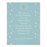 Invitación religiosa azul del trullo