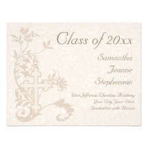 Invitación religiosa cristiana de la graduación, c