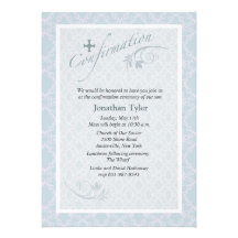 Invitación religiosa de la confirmación de Chantil