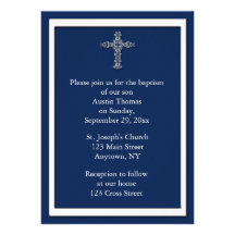Invitación religiosa de los azules marinos