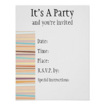 Invitación retra de las rayas