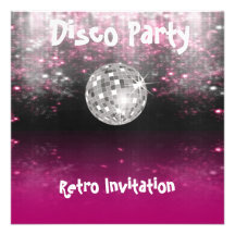 Invitación retra del fiesta de disco