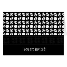 Invitación retra del modelo tarjetas