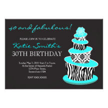 Invitación revuelta del cumpleaños de la torta de 