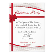 Invitación roja con clase del arco de la fiesta de