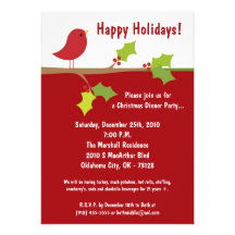 invitación roja de la fiesta de Navidad de Berr de