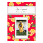 Invitación roja de la foto de la graduación de los