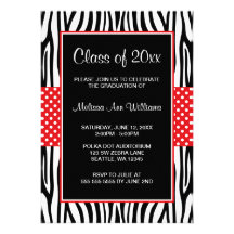 Invitación roja de la graduación del lunar de la c