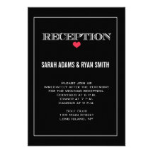 Invitación roja de la recepción nupcial del negro 