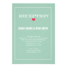 Invitación roja de la recepción nupcial del verde 