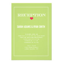 Invitación roja de la recepción nupcial del verde 