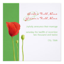 Invitación roja del boda de la manzana de la amapo