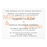 Invitación roja del boda de la pintada del ladrill