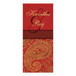 Invitación roja del boda de Paisley
