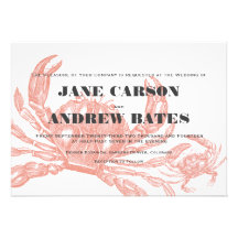 Invitación roja del cangrejo