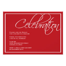 Invitación roja del fiesta de la celebración del n