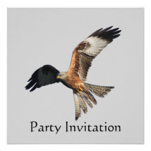 Invitación roja del fiesta de la cometa