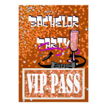 Invitación roja del fiesta del vip del soltero