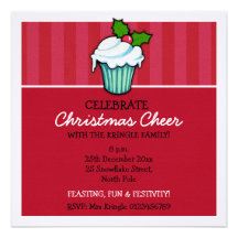 Invitación roja del navidad de la magdalena del ac