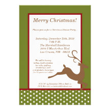 invitación roja verde de la fiesta de Navidad del 