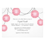 Invitación rosada de la fiesta de bienvenida al be