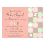 Invitación rosada de la fiesta de bienvenida al be