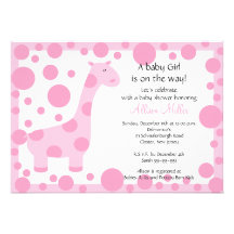 Invitación rosada de la fiesta de bienvenida al be