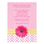 Invitación rosada de la fiesta de bienvenida al be