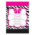 Invitación rosada de moda de la fiesta de bienveni