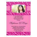 invitación rosada de Quinceanera del golpeteo del 