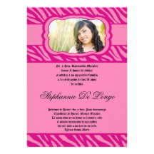 invitación rosada de Quinceanera del golpeteo del 
