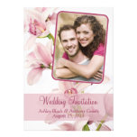 Invitación rosada del boda de la foto de la orquíd