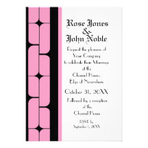 Invitación (rosada) del boda del ébano de Schizm