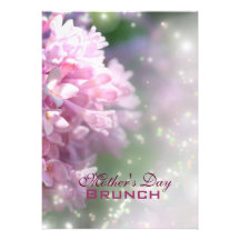 Invitación rosada del brunch del día de madre de l