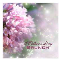 Invitación rosada del brunch del día de madre de l