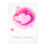 Invitación rosada del corazón