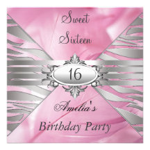Invitación rosada del dulce 16