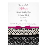 invitación rosada del fiesta del dulce dieciséis d invitaciones