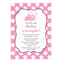 Invitación rosada dulce del cumpleaños de las mari