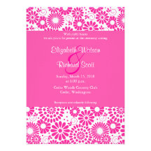 Invitación rosada floral del boda del vintage