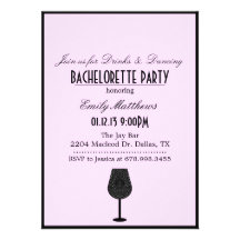 Invitación rosada moderna de Bachelorette de la co