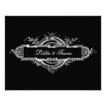 Invitación RSVP del boda del negro de la placa del