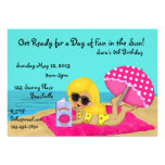Invitación rubia del personalizado del fiesta de l