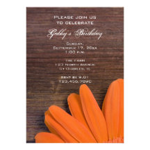 Invitación rústica de la fiesta de cumpleaños de l