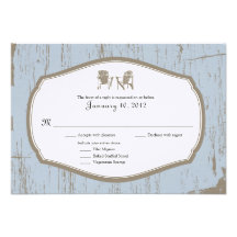 Invitación rústica del boda del país de RSVP
