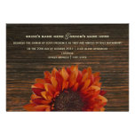 Invitación rústica del girasol y del boda de Barnw