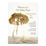Invitación secada del brunch del boda del poste de